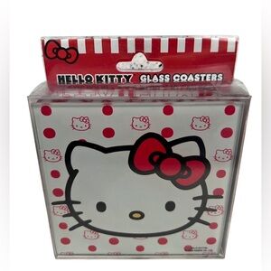 Hello Kitty Red and White Coaster Set